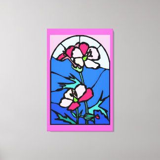 Toile Fenêtre de fleurs