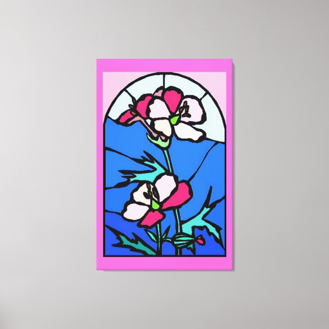 Toile Fenêtre de fleurs (Recto)