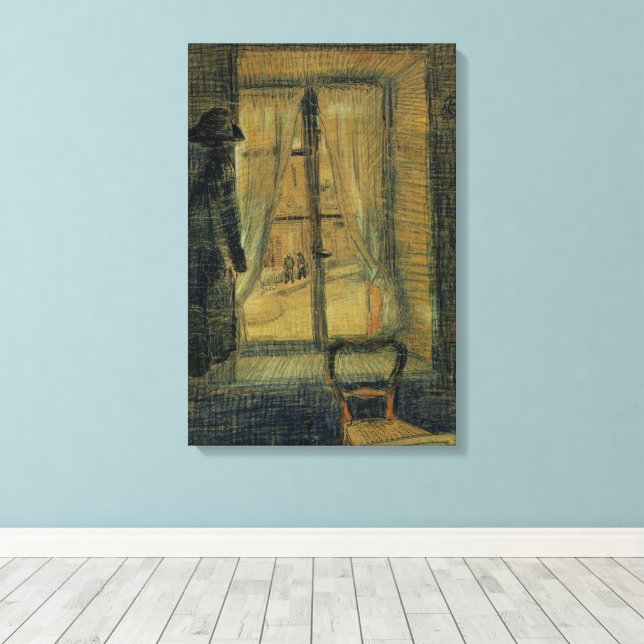 Toile Fenêtre du restaurant de la Bataille par Vincent v (Insitu (Plancher de Bois))