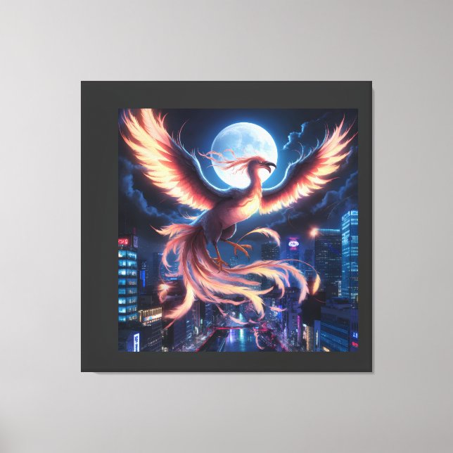 Toile Fênix flamejante (Recto)