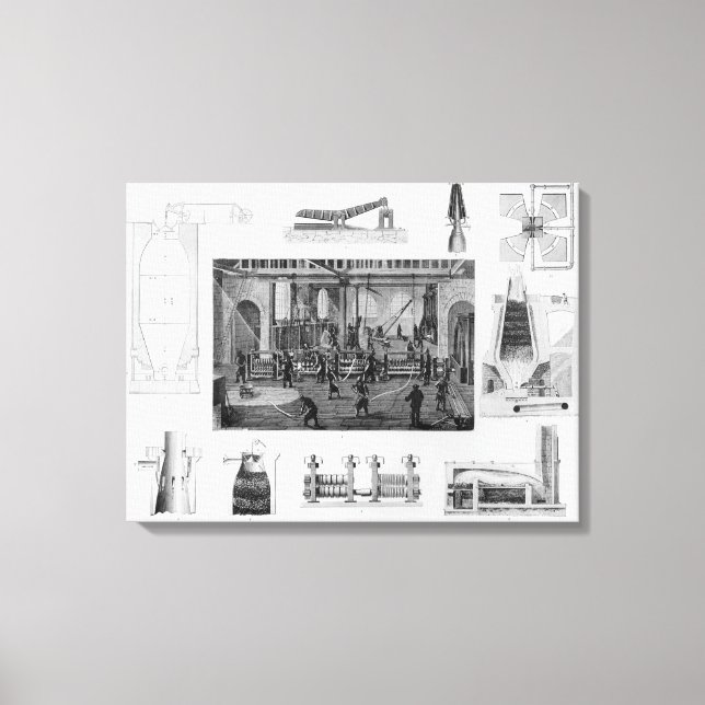 Toile Fer avec vue générale du fer à rouler (Recto)