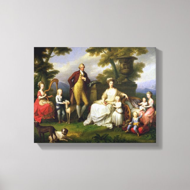 Toile Ferdinand IV, roi de Naples, et sa famille (Recto)