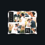 Toile Ferme Buffalo Check Mariage Photo Collage<br><div class="desc">Farmhouse Buffalo Plaid Vérifiez collage photo de mariage personnalisé avec vos photos de jour de mariage - un motif texturé d'aquarelle en gris foncé, noir et blanc cassé. Un beau gardien de vos images disposées dans un joli et professionnel agencement. Ajoutez votre nom personnel monogramme lettre initiale pour la touche...</div>