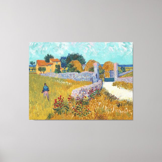 Toile Ferme en Provence par Vincent van Gogh (1888) (Recto)