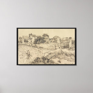 Toile Ferme En Provence Van Gogh Dessin Style Imitation