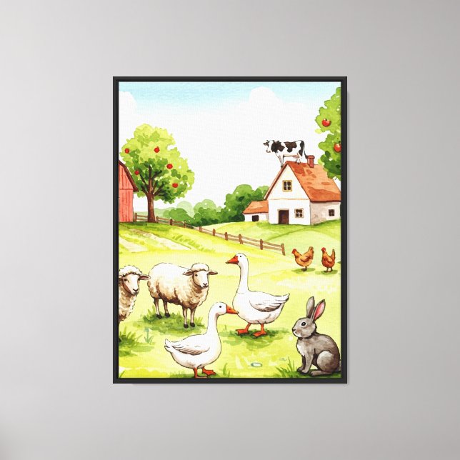 Toile Ferme heureuse (Recto)