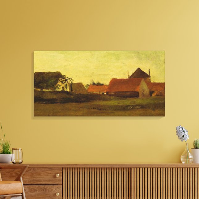 Toile Fermes à Loosduinen La Haye par Vincent van Gogh (Insitu(Salon))