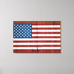 Toile Fermes   American Flag Barn Mural