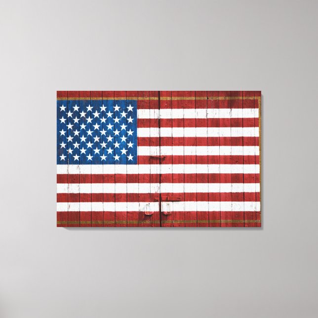 Toile Fermes | American Flag Barn Mural (Recto)