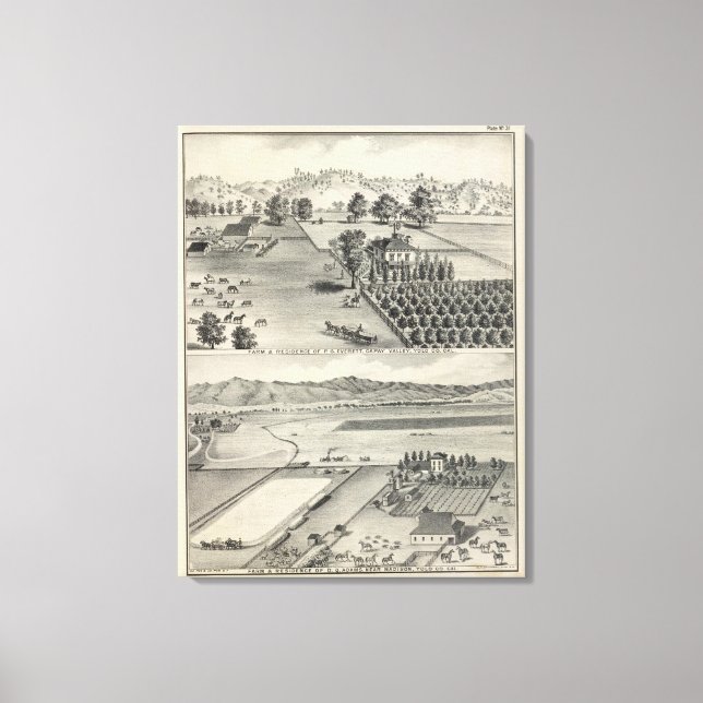 Toile Fermes, Capay Valley, Madison (Recto)
