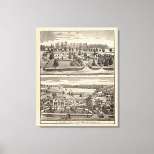 Toile Fermes et résidences de WR Blodgett & GC Daubner