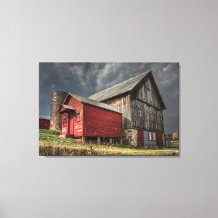 Toile Fermes Grange en bois rouge dans le Michigan