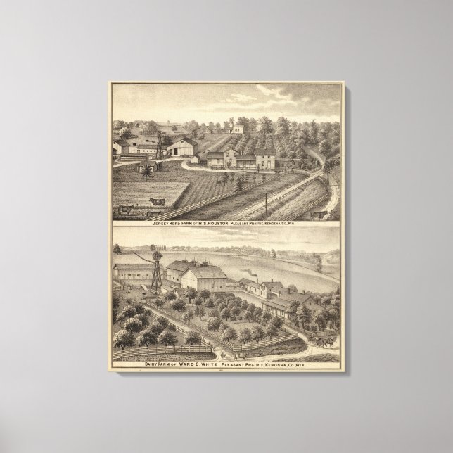 Toile Fermes laitières de RS Houston et WC White (Recto)