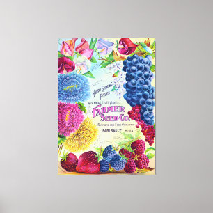 Toile Fermiers Seed Company Publicité Vintage