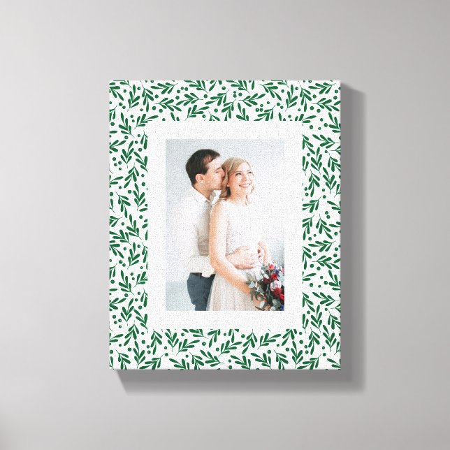 Toile Festif vert et blanc | Vacances (Recto)
