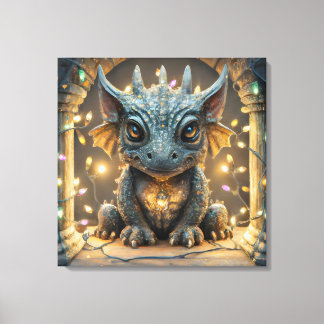 Toile Festivals Lumières Chibi Gargoyle Dragon