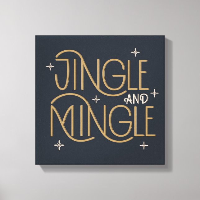 Toile Festive Jingle et Mingle Holiday Design (Recto)