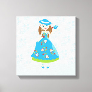 Toile Fête d'anniversaire de fille romantique