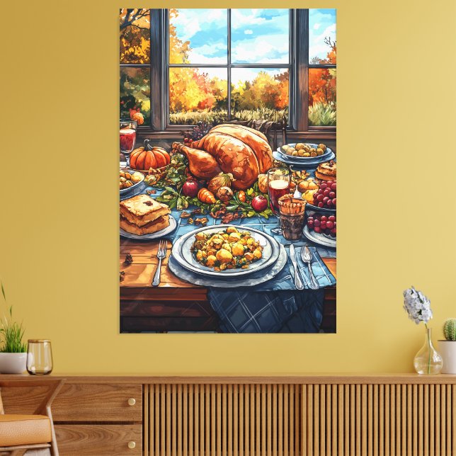 Toile Fête d'automne : Fête de Thanksgiving (Insitu(Salon))