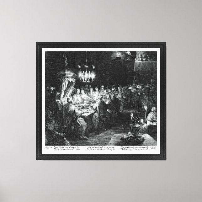 Toile Fête de Belshazzar par graveur Jan Muller (Recto)