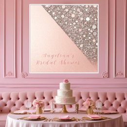 Toile Fête de mariage élégante rose gold