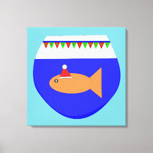 Toile Fête de Noël Poisson d'or Personnalisé Imprimer
