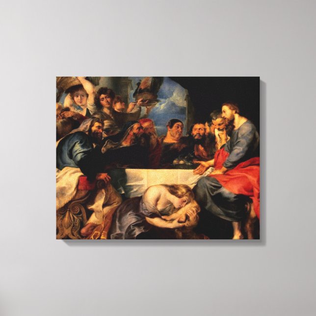 Toile Fête de Simon & Marie Magdalene aux pieds de Jésus (Recto)