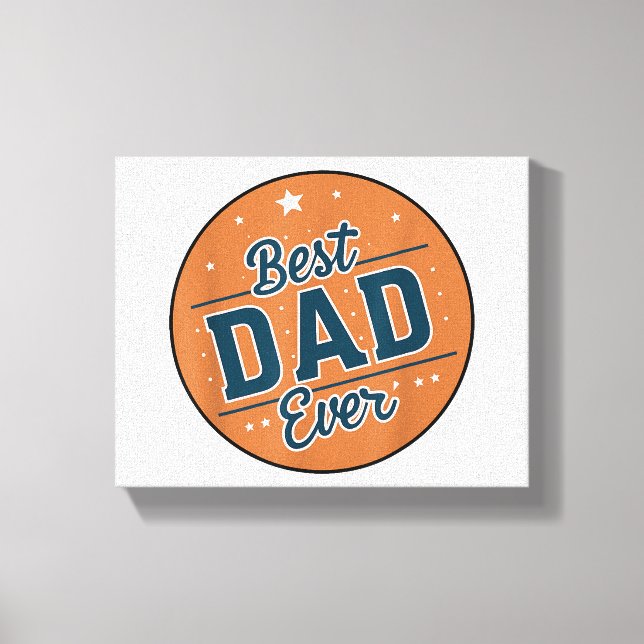 Toile Fête des Pères Meilleur Papa du Monde (Recto)
