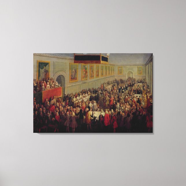 Toile Fête donnée après le couronnement de Louis XV (Recto)