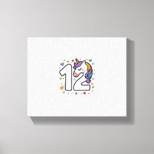 Toile Fêtez le Joyeux 12 Anniversaire de la Fille