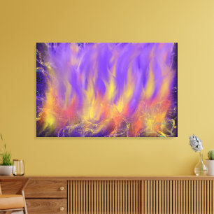 Toile Feu de l'Esprit Saint Art Abstrait Chrétien Prophe