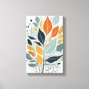 Toile Feuille coloré