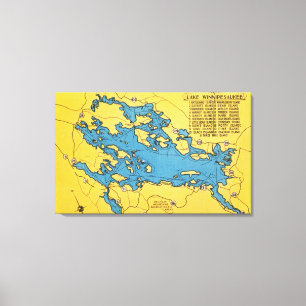 Toile Feuille de route du lac et des routes