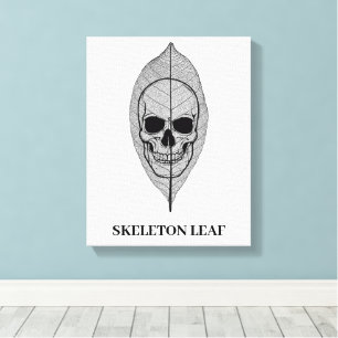 Toile Feuille de squelette