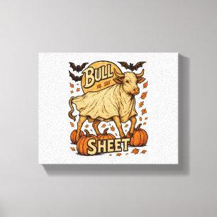 Toile Feuille de taureau de vache Halloween