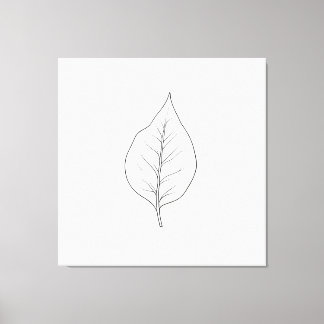 Toile Feuille minimaliste Abstraite