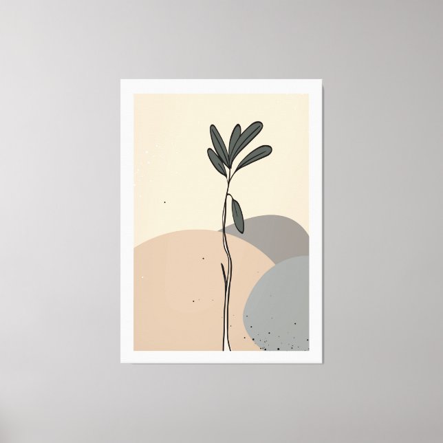 Toile Feuilles abstraits modernes (Recto)