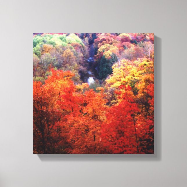 Toile Feuilles d'automne changeant de couleur (Recto)