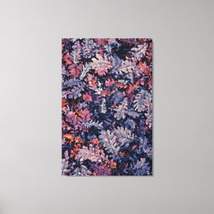 Toile Feuilles d'automne colorées séchées - Art inspiré 