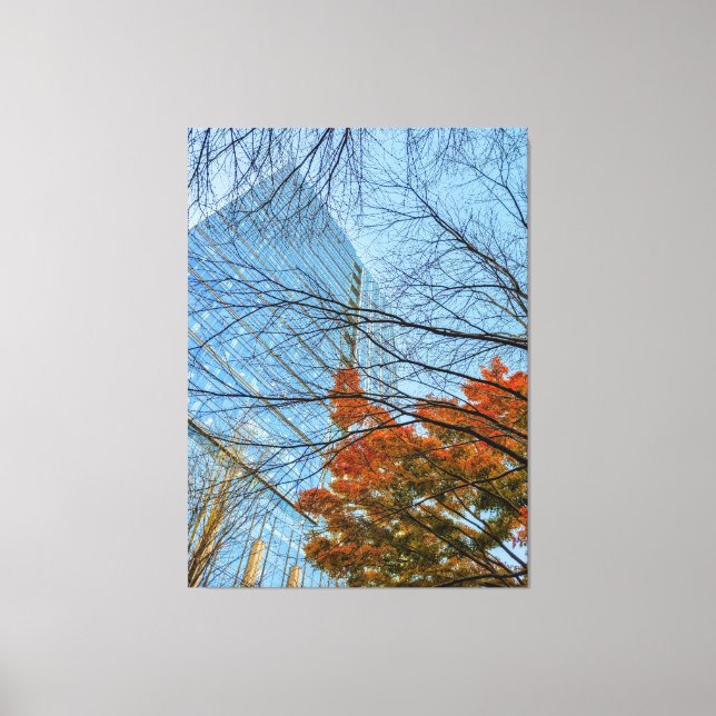 Toile Feuilles d'automne et Skyline (Recto)