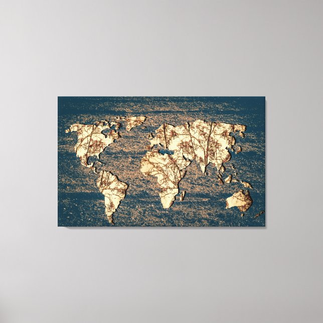 Toile Feuilles d'automne Plan du monde Mur Art (Recto)