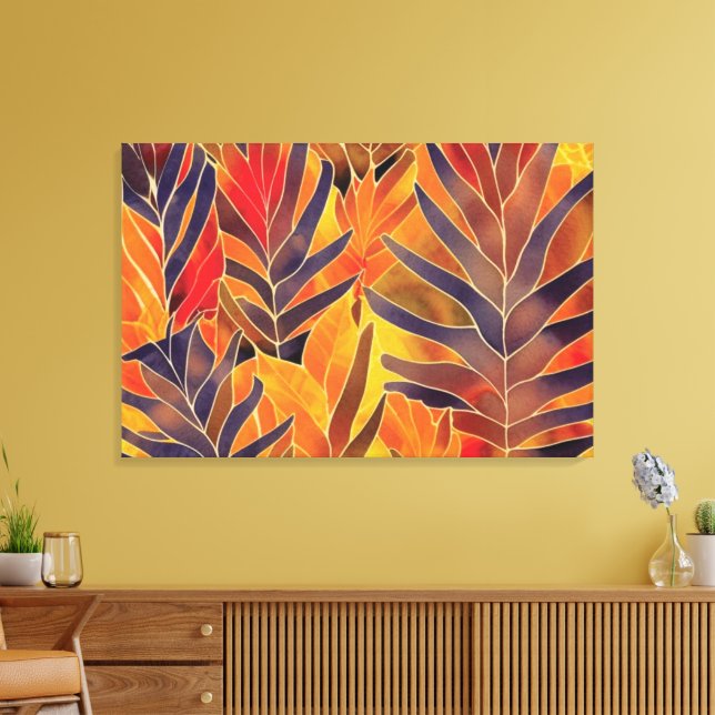Toile Feuilles d'automne - Tableaux (Insitu(Salon))