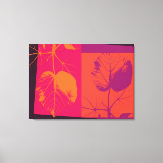 Toile Feuilles de gros plan Pop Art Abstrait