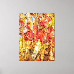 Toile Feuilles tombés Abstraits