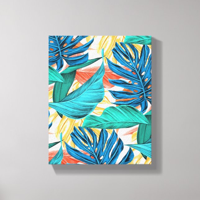 Toile Feuilles Tropicales Exotiques (Recto)