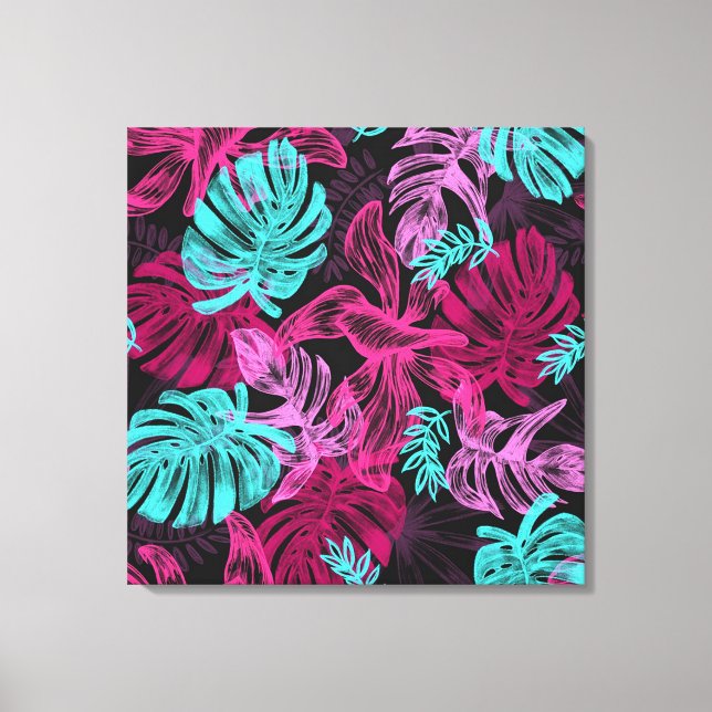 Toile Feuilles tropicaux (Recto)