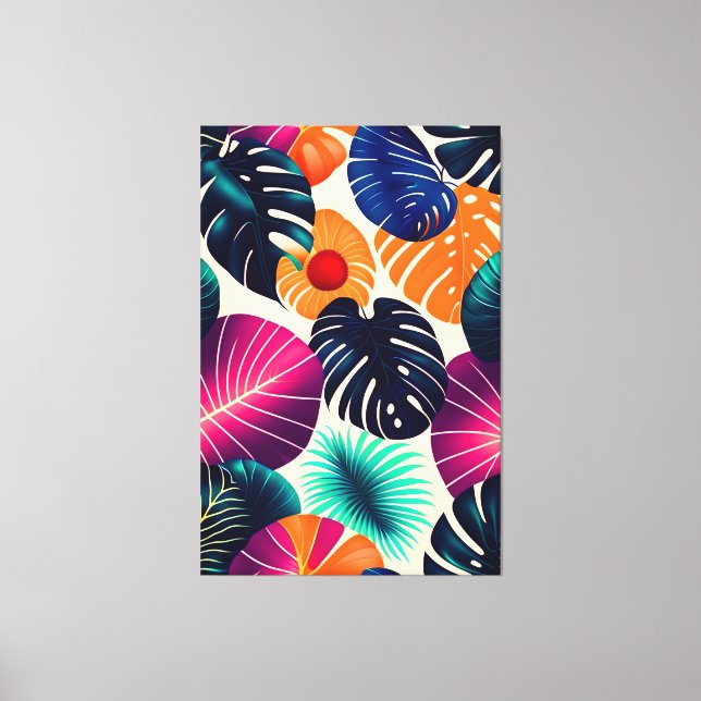 Toile Feuilles tropicaux (Recto)