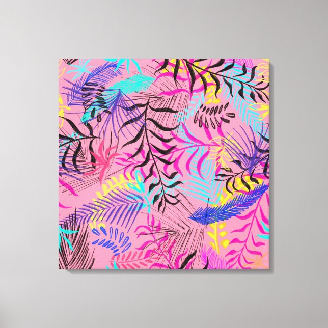 Toile Feuilles tropicaux (Recto)
