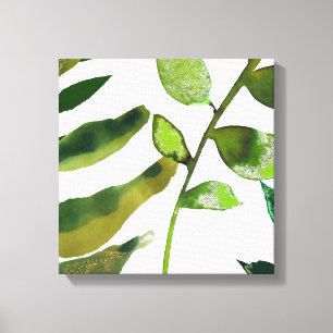 Toile Feuilles Vertes Botaniques Minimalistes Simples