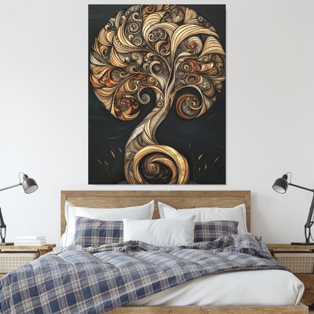 Toile Fibonacci de spirale sculpté (Insitu(Chambre))